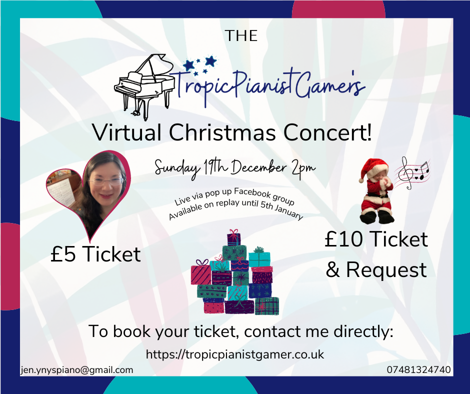 My first "public" Virtual Christmas Concert, you're all invited! Christmas 2021 2 A poster advertising my upcoming first virtual christmas concert!