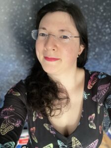 Full Steam Ahead! Tales of an Anxiety Warrior is coming soon! 2 A selfie of me in my butterfly dress, galaxy background