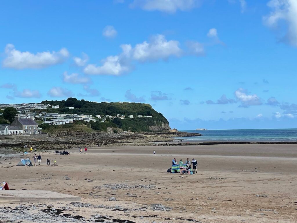 Making the Most of the Summer! 3 Benllech beach with blue skies at low tide.