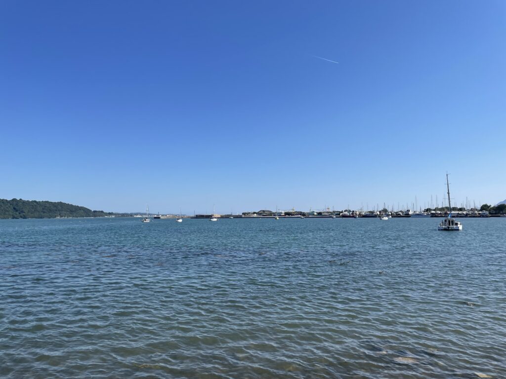 Making the Most of the Summer! 9 view from llandudno pier, blue skies.