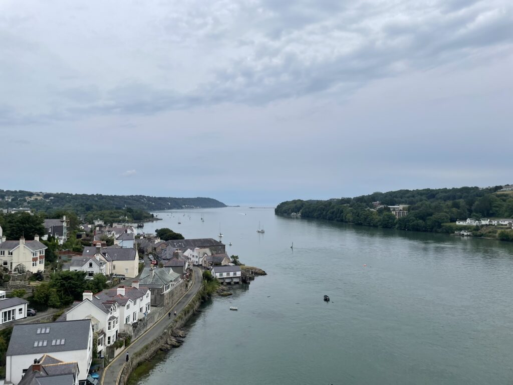 Making the Most of the Summer! 11 A view down the menai straits from the menai bridge.