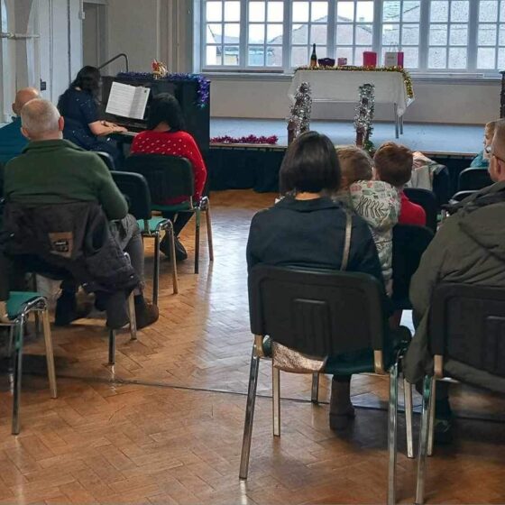 The audience watching my christmas concert.