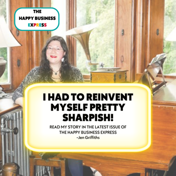 February is for Spontaneous Visibility! 3 "I had to reinvent myself pretty sharpish!" against the backdrop of me sat by the piano in chateau rhianfa.