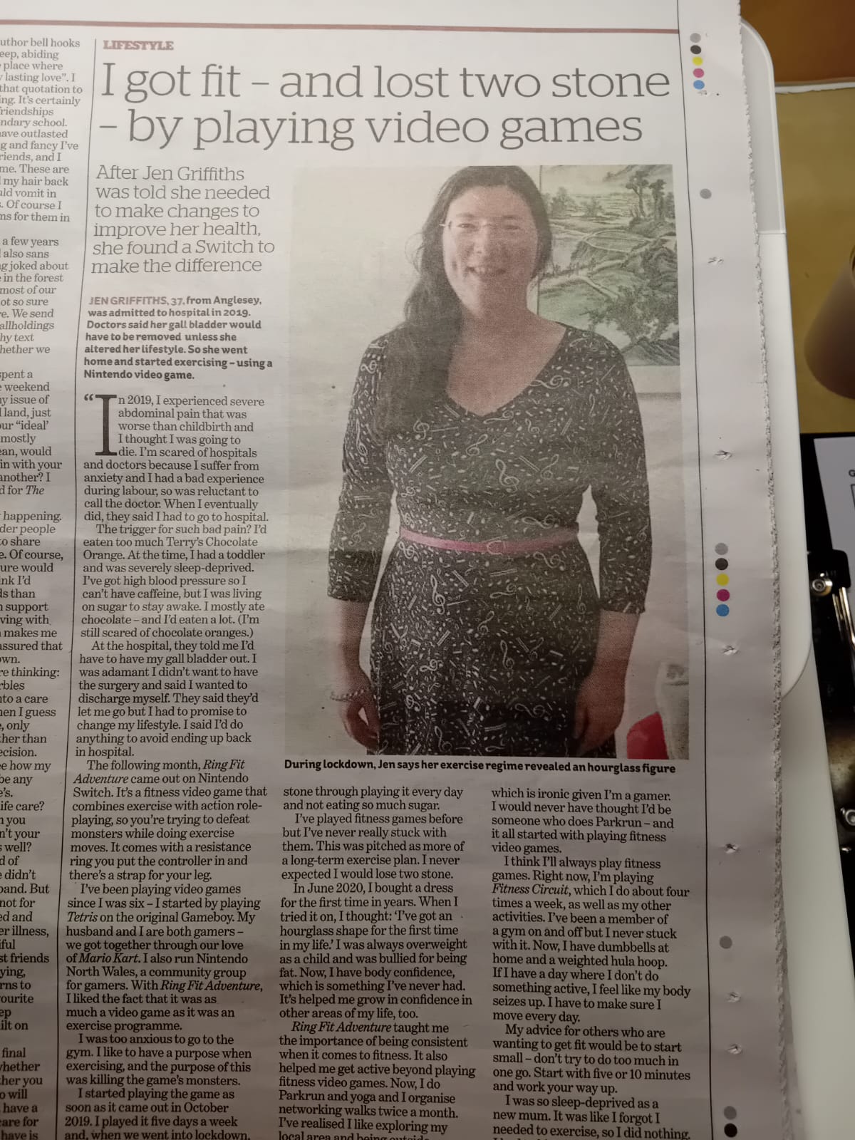 February is for Spontaneous Visibility! 1 my news article in the independent about how i got fit by playing video games. I'm wearing my "harmony" music dress