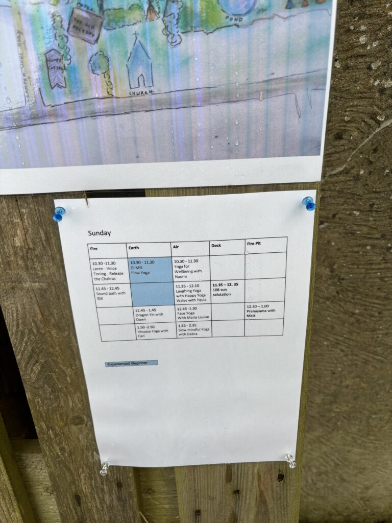 Speaker at a Brand New Yoga Festival- June 2024 - a Major 2024 Goal accomplished! 19 Sunday timetable and a hand drawn map
