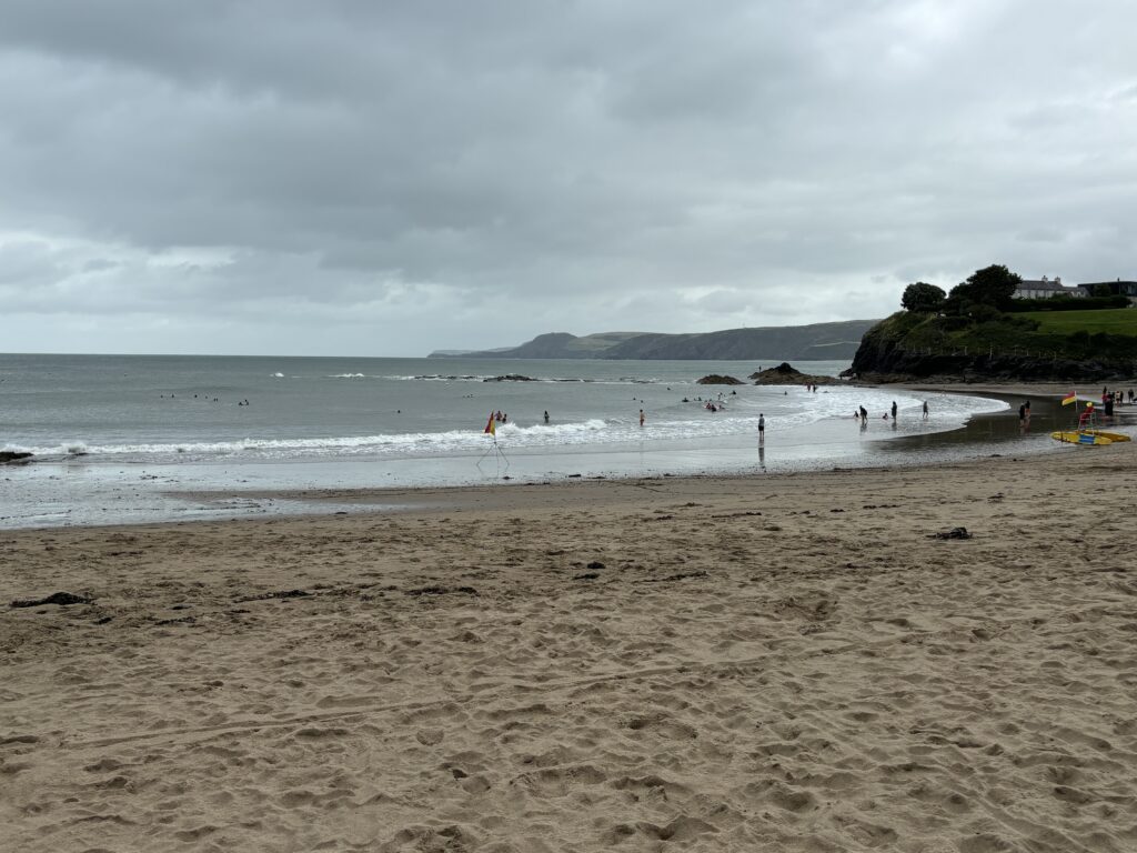 Making the most of the Summer Holidays 2024! 8 low tide at the beach in Aberporth