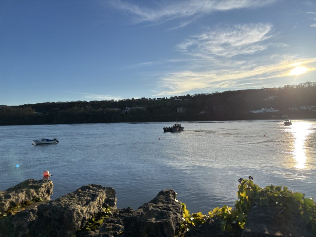 2025- New Year, New Chapter! 7 View across the Menai Straits from Menai Bridge by Dylan's restaurant.