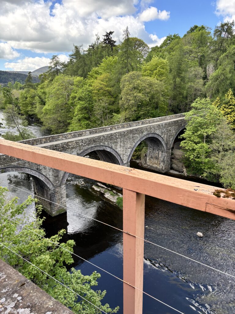 Summer has Started here, Exciting plans ahead! 7 Llangollen railway, on the train, view of a bridge.