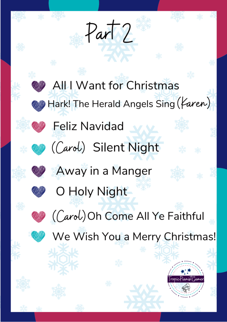 Christmas is looking Different This Year, and I'm Excited for it! 4 Page 2 of the Christmas Concert Programme.