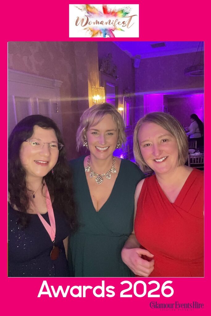 A Shift in Perspective... 5 Me, Sarah and Anna posing for the AI roaming photo booth (Glamour Events Hire)