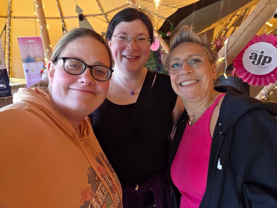 Summer 2026 is a Great Balance! 9 A selfie taken by Bex, with her, me and Nicola Waring all smiling at the camera.
